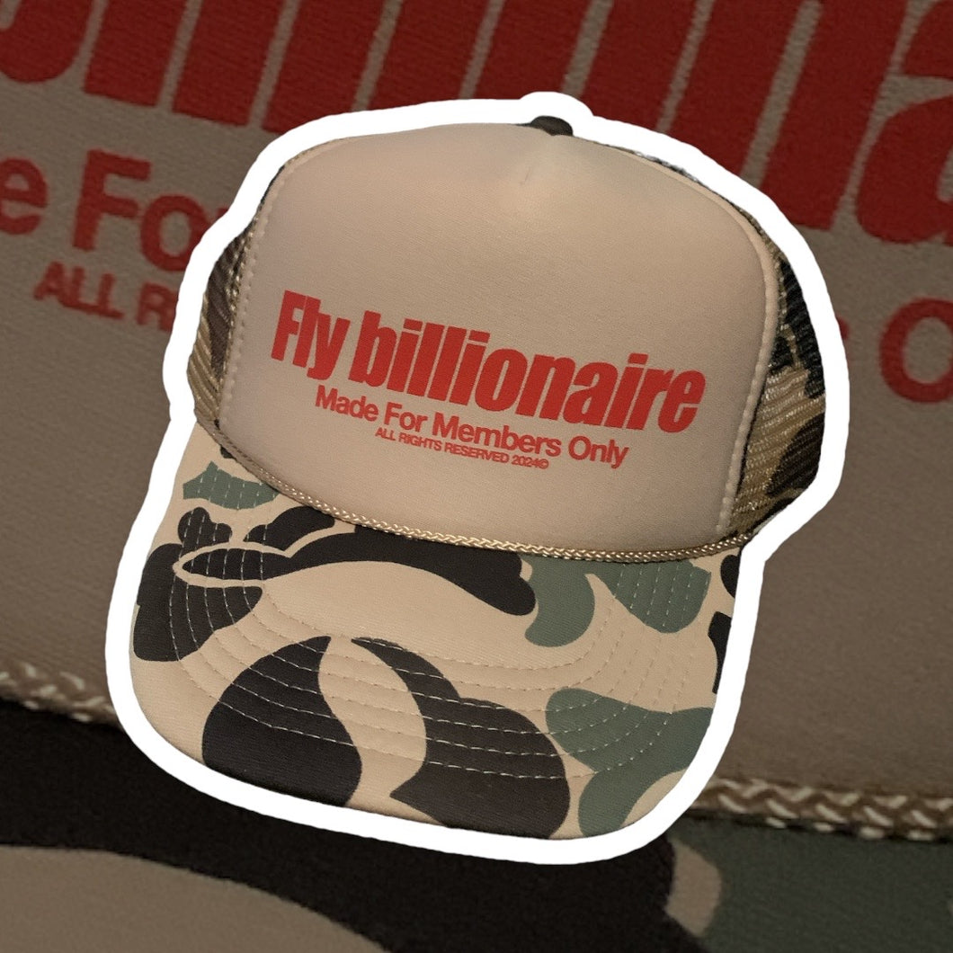 Fly Billionaire members only Trucker